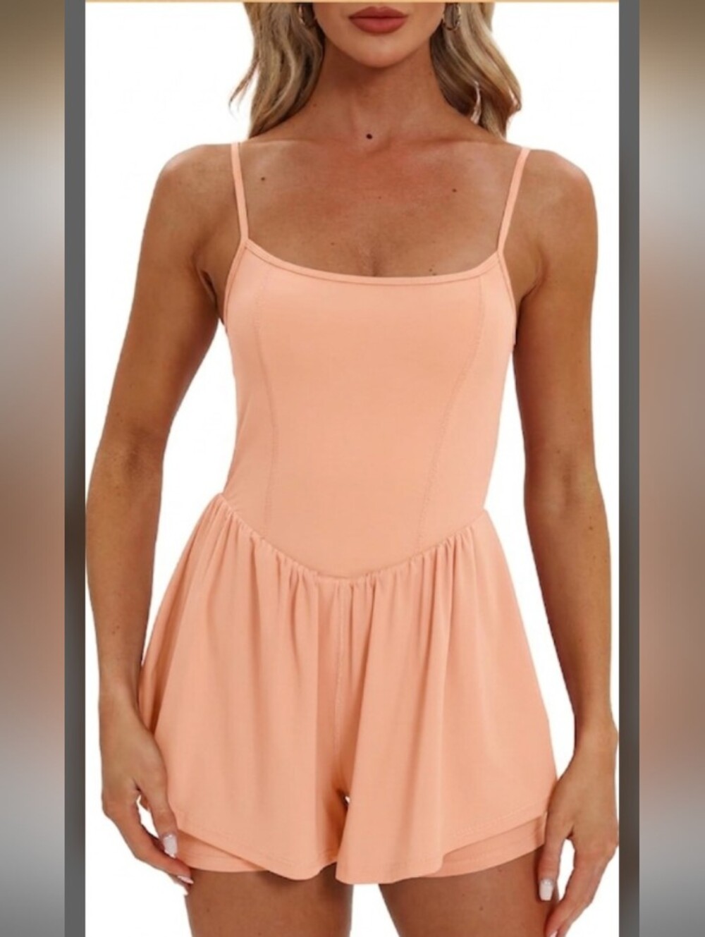 Beaully Light Pink Sleeveless Athletic Romper Size XL NWT